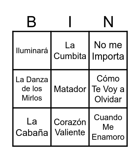 Cumple Alma Bingo Card