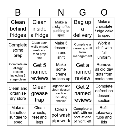 HOLLY Bingo Card