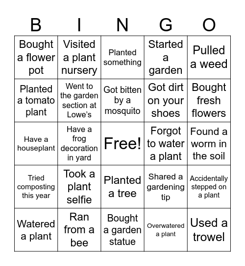 "SIP and POT" BINGO Card