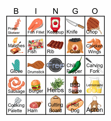 BBQ Time Bingo Card