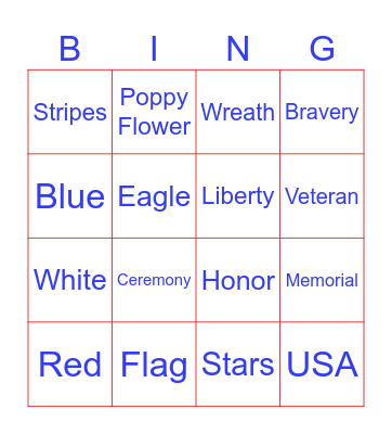 Memorial Day Bingo! Bingo Card