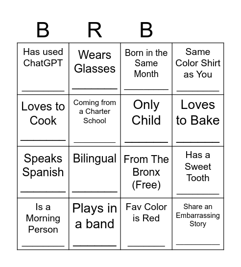 Smart Scholars Human Bingo Card
