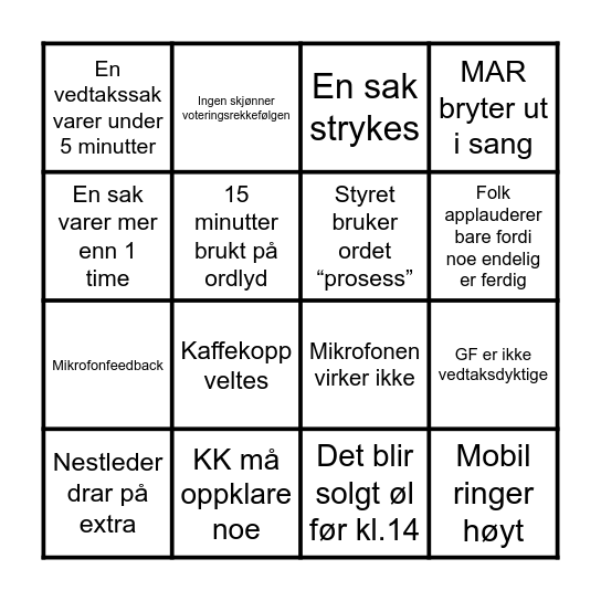 GF-BINGO Card