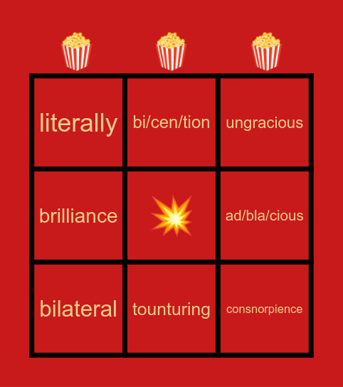 pop chips Bingo Card