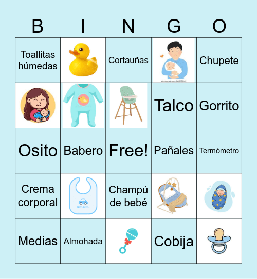 Baby BINGO Card
