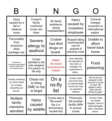 2026 Cruise-Pocalyse Bingo Card