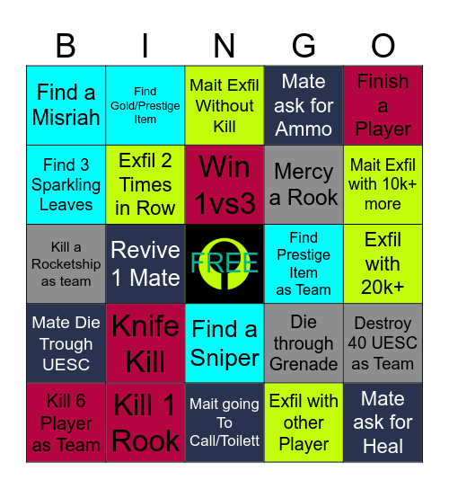 Marathon Bingo Bungie Game Bingo Card
