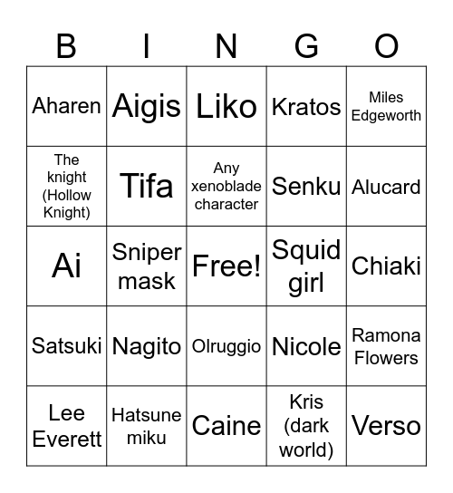 Comic con Bingo Card