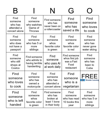 GL SHRM - Synergy Seeking Bingo Card