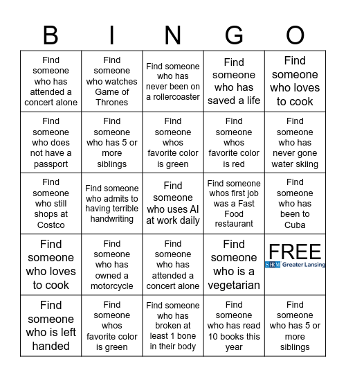 GL SHRM - Synergy Seeking Bingo Card