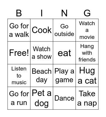 Bingo fun Bingo Card