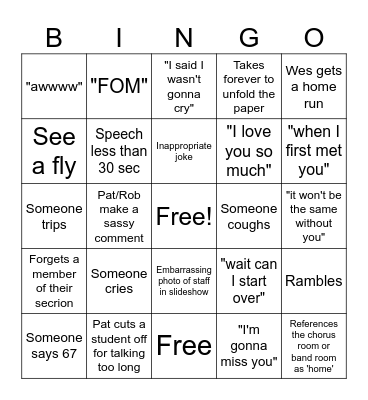 Banquet Bonanza Bingo Card