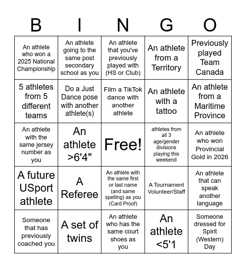 Nationals Bingo Card