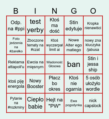 21.05 Bingo Card