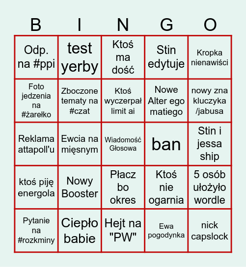 21.05 Bingo Card