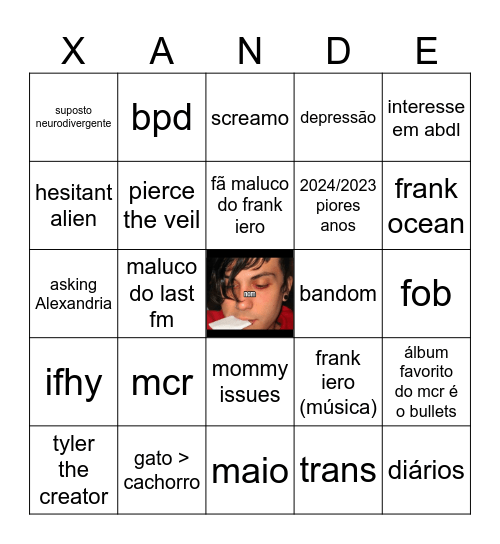 xande bingo Card