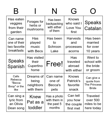 PB&Bingo Card