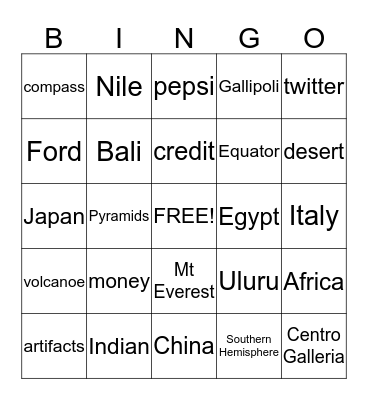 S&E Bingo Card