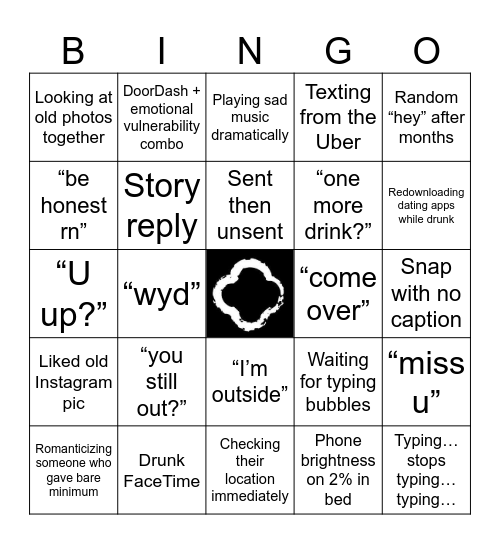 Dirty Bingo Card
