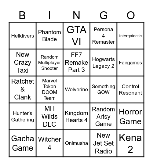 State of Play (June 2nd) Bingo Card