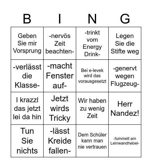 WachterBingo Card
