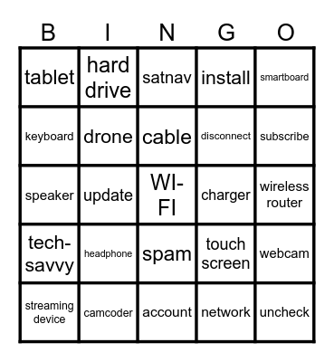 TECHNOLOGY Bingo Card