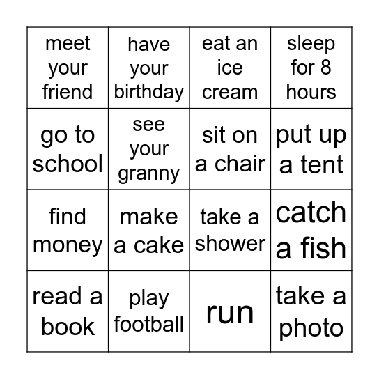 BINGO Card
