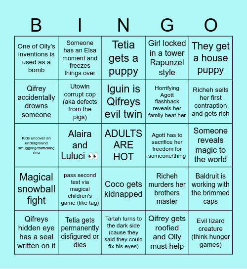 Witch Hat Bingo Card