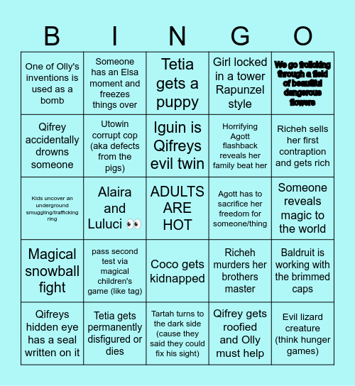 Witch Hat Bingo Card