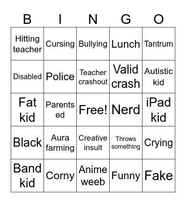 SCB Bingo Card
