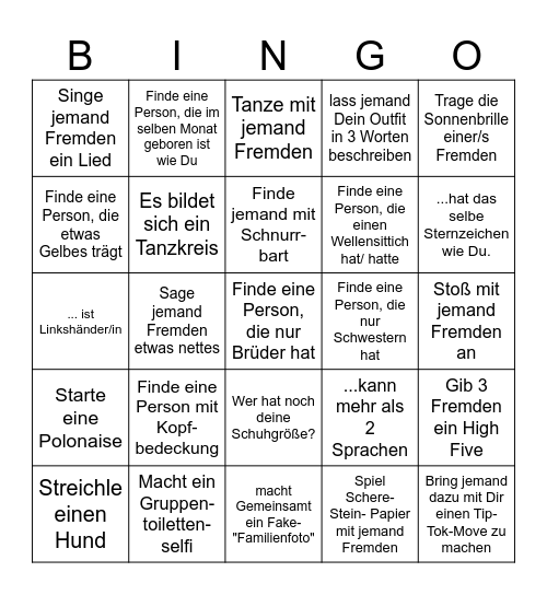 Birthday Bingo Card