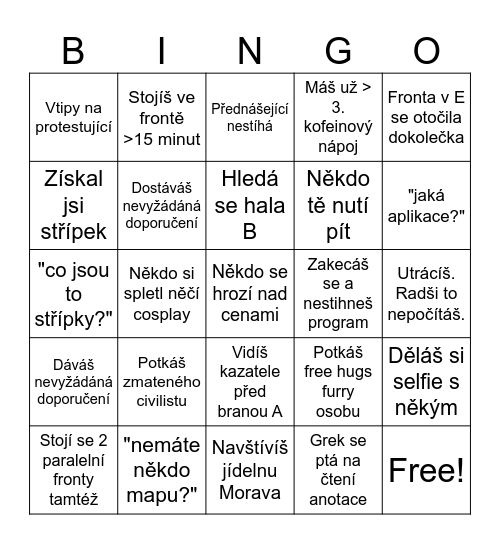 Animefest 2026 Bingo Card