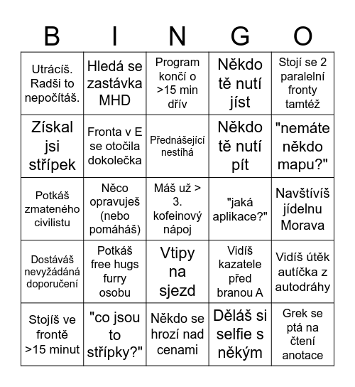 Animefest 2026 Bingo Card