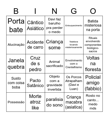 Os Escravos de Satanás (Nós) Bingo Card
