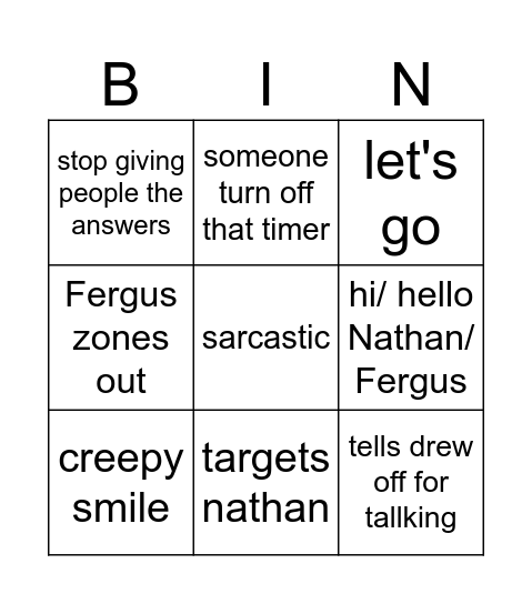 Maths Ms Boakes Bingo Card
