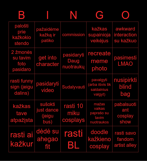CCB26 bingouh Bingo Card