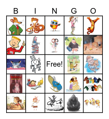 Book Character Bingo Card