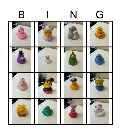 Duck Bingo Card