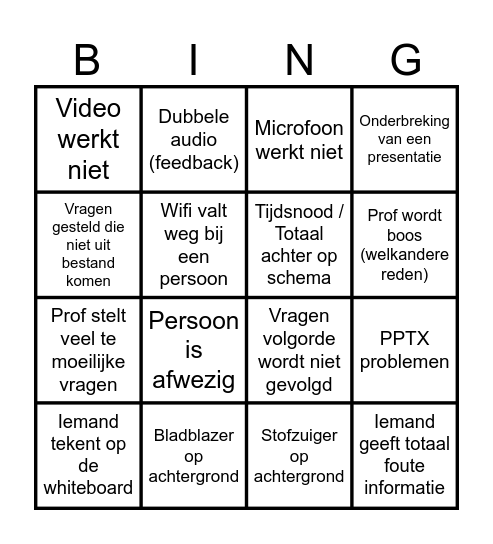 ViG struggle bingo Card