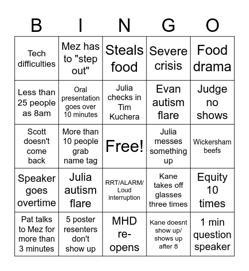 HEQI 2026 Bingo Card