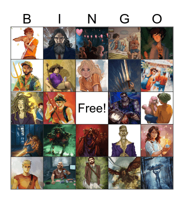 PJO Bingo Card