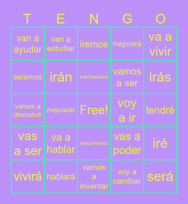 El Futuro Bingo Card
