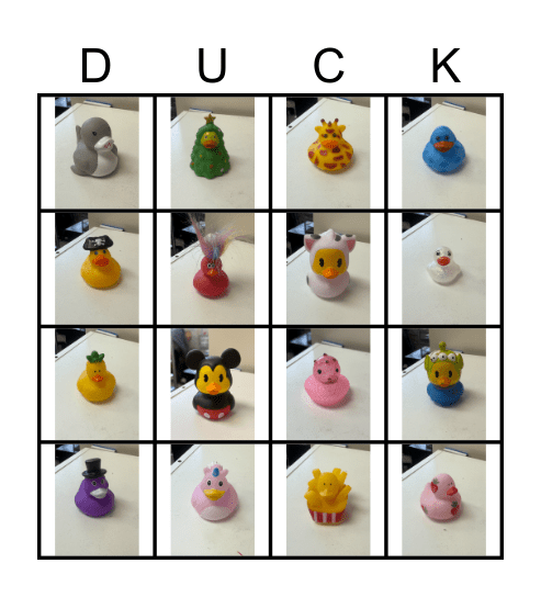 Duck Bingo Card