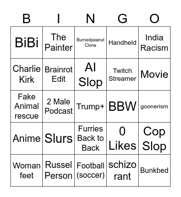 First Instagram Bingo (and maybe last ) Bingo Card