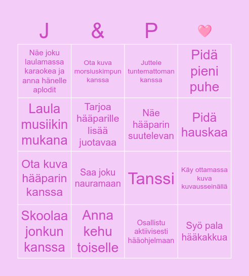 HÄÄBINGO💍 Bingo Card