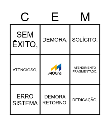 ENCANTAR MEU CLIENTE Bingo Card