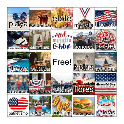 MEMORIAL DAY Bingo Card