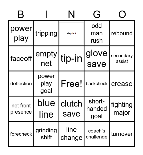 2026 Hockey Play offs Bingo Card