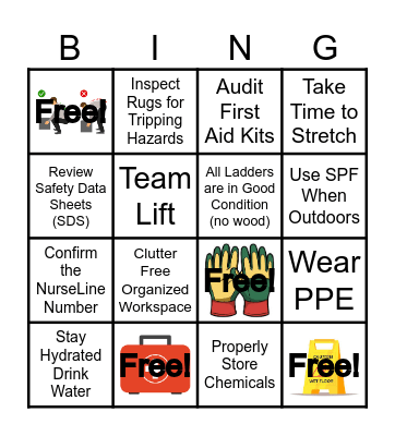 June - Safety Month Bingo Card