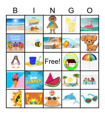 Summer Images Bingo Card